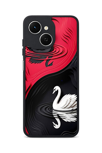 TECNO Spark 40C Compatible Swan Pattern Camera Protected Shockproof Case