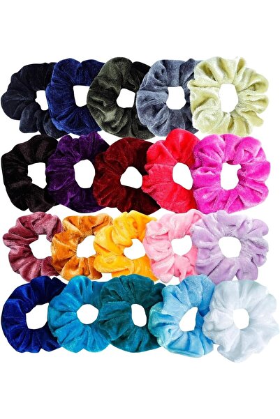 GENERAL 40-Piece Multi-Color Velvet Hair Elastics – Scrunchie Pack