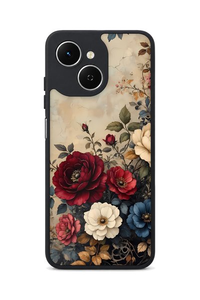 TECNO Spark 40C Compatible Rose Pattern Camera Protected Shockproof Case