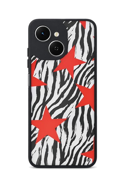 TECNO Spark 40C Compatible Zebra Patterned Camera Protected Shockproof Case