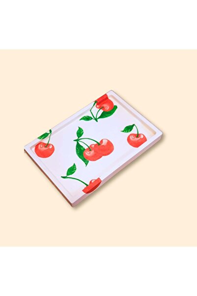 Generic (Unbranded) صحن/كوستر مستطيل صغير رسومات كرز