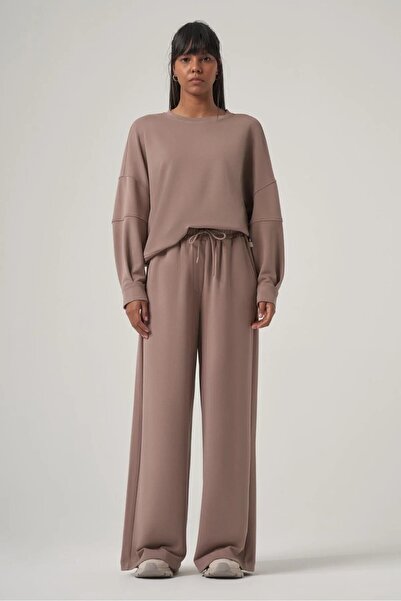 wellwe MORFI Kadın Gül Kurusu Modal Oversize Sweatshirt