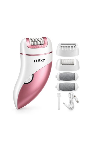 flexy FHR272H مجموعة ماكينة حلاقة وإزالة الشعر الكهربائية 3 في 1 للسيدات - سر...