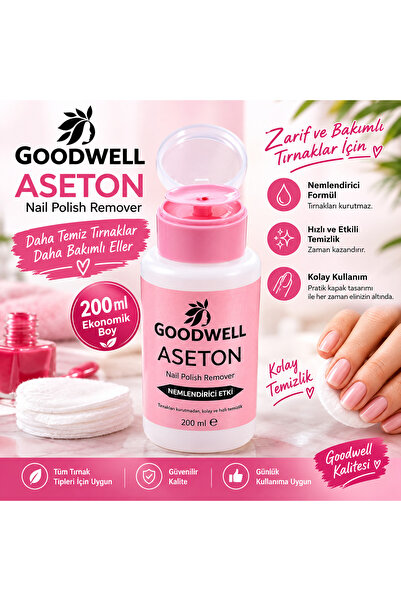 Aseton 200 ml Nemlendirici Etkili Oje Çıkarıcı Nail Polish Remover