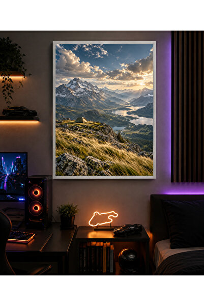 Miutic Print Studio Tablou decorativ cu tematică camping „Refugiu în sălbătic...
