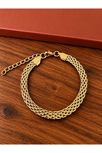 zadenza gold Stainless steel bracelet with special design, 18+5cm, 6mm, tarni...