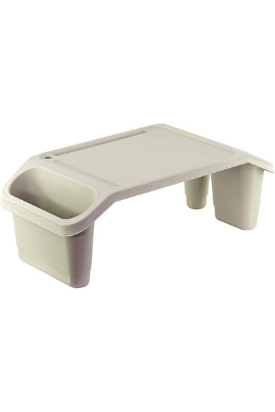 rexa MERDEM Portable Bed Tray Table, Cream - Multipurpose Lap Tray Desk with ...