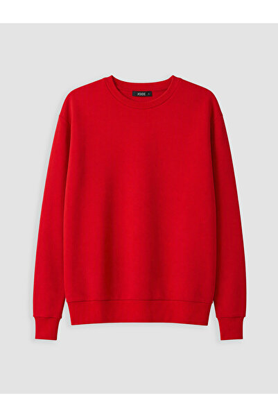 LC Waikiki Alita City Farkıyla Xside Red Oversize Women's Thick Sweatshirt