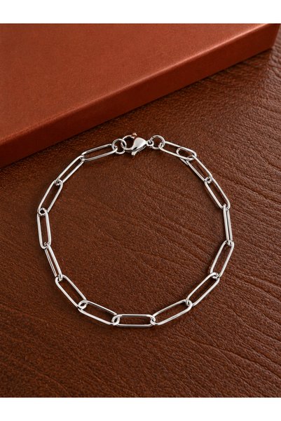 Aida Jewelss Stainless tarnish-free gold model paper clip steel bracelet 20 cm