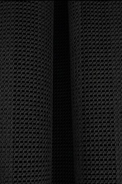 ilora home Premium Black Mesh Cat-Resistant Non-Ironing Tulle Curtain with 1/2 Layer of Sparse Pleats