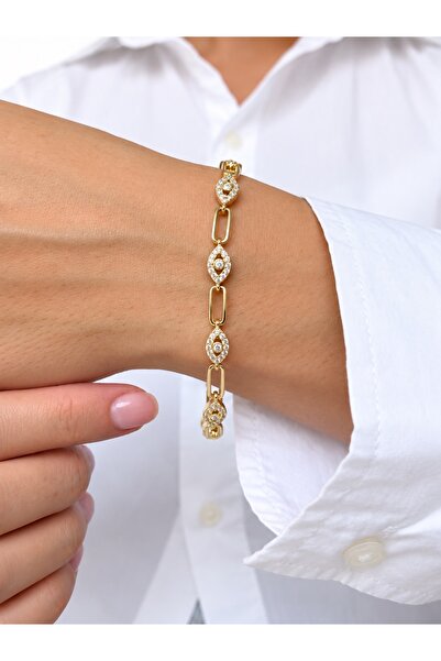 Ressia Zircon Stone Paperclip Model Vip Bracelet