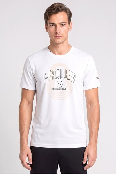 Puma Men Sportswear Fit Short Sleeve Running T-Shirt, White