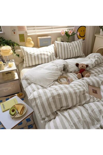 LifeTB Cotton Floral Duvet Cover Queen Girl Pink Flower Bedding Sets Garden S...
