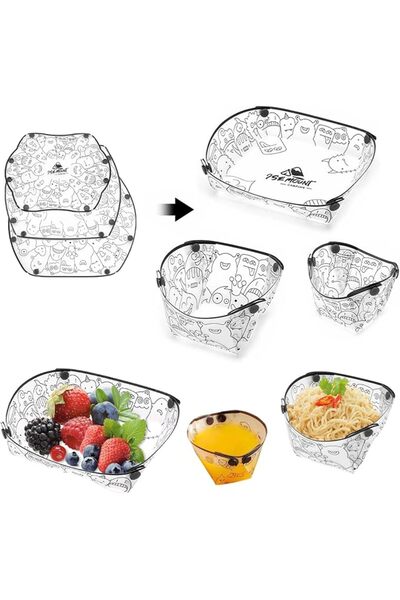 GENERAL MIUPOO Collapsible Bowl Plate Cup Set,Portable Mess Kit,Food Grade Ma...