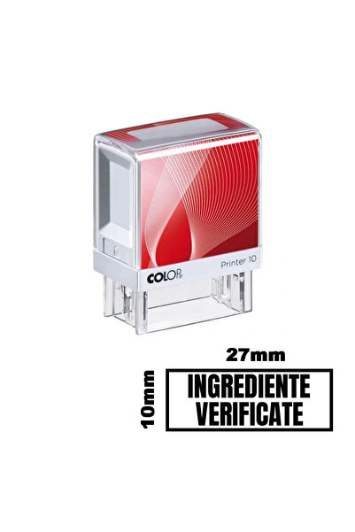 Colop Stampila INGREDIENTE VERIFICATE de birou 27x10mm, SO9423579132