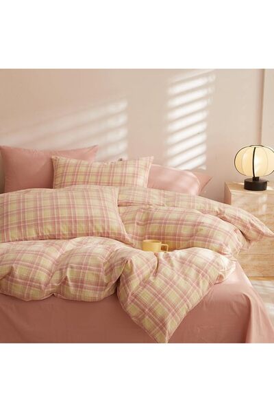 LifeTB Cotton Floral Duvet Cover Queen Girl Pink Flower Bedding Sets Garden S...