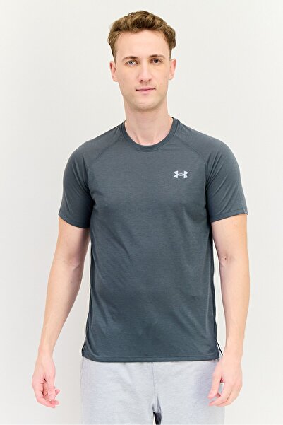 Under Armour Men Fitted Fit Short Sleeve Training T-Shirts, Dark Grey