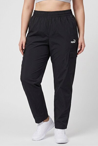Puma Women Sportswear Fit Embroidered Logo Outdoor Cargo Pants, Black