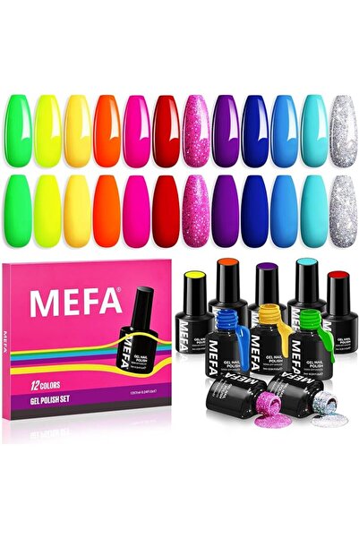 Mefawall طلاء أظافر MEFA بالأشعة فوق البنفسجية بلون أرجواني ربيعي، طلاء جل لل...