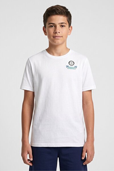 Puma Kids Boy Sportswear Fit Short Sleeve Outdoor T-Shirt, White