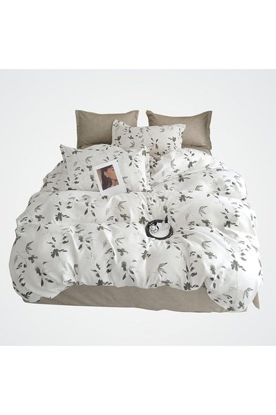 D DONETELLA FEEL THE LUXURY طقم لحاف مطبوع من دونيتلا، مقاس كينج 220×240 سم -...