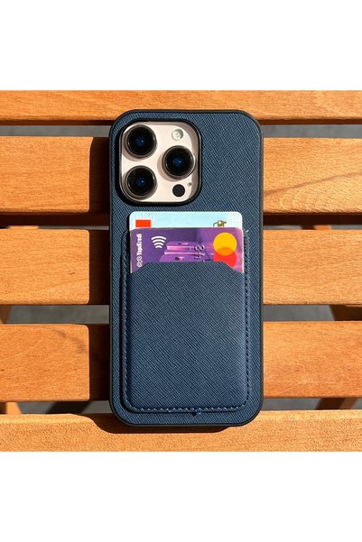 EDELFU متوافق مع iPhone 16 PRO - غطاء قماشي مزدوج البطاقة، غلاف حماية مخملي م...