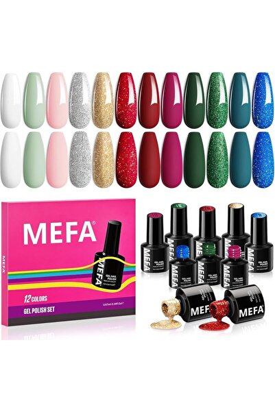 Mefawall طلاء أظافر MEFA بالأشعة فوق البنفسجية بلون أرجواني ربيعي، طلاء جل لل...