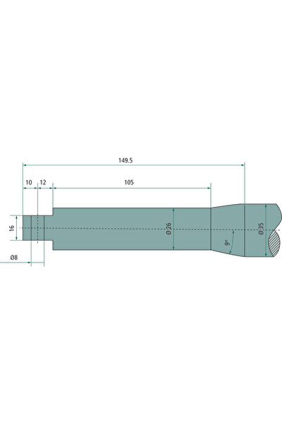 Granit Dinte curbat 640mm 43006400000 GRANIT 18640