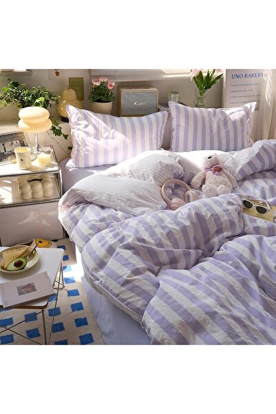 LifeTB Cotton Floral Duvet Cover Queen Girl Pink Flower Bedding Sets Garden S...