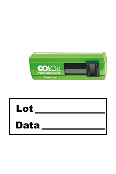 Colop LOT DATA джобен печат – 38x14 мм, SO9423578709