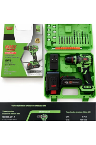 Genaric Brushless Lithium Drill Set 60N.m Max Torque – 1-13mm Keyless Chuck Cordless Impact Driver, 3-Function Hammer Drill with Flexible Shaft, Sockets, Bits & Carry Case 88Vf