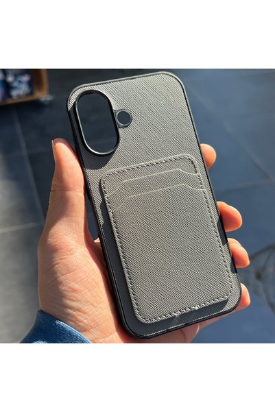 EDELFU متوافق مع iPhone 16 - غطاء قماشي مزدوج البطاقة، غلاف حماية مخملي من ال...