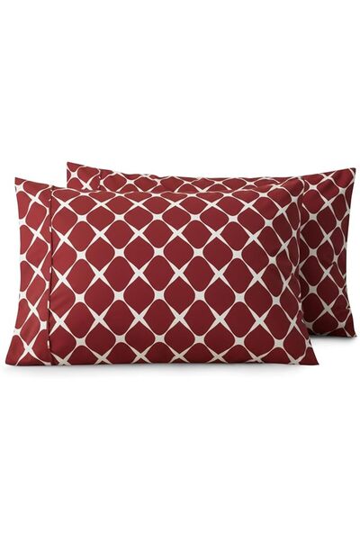 Elegant Comfort طقم أغطية وسائد فاخر فائق النعومة من قطعتين، 1500 خيط، جودة م...