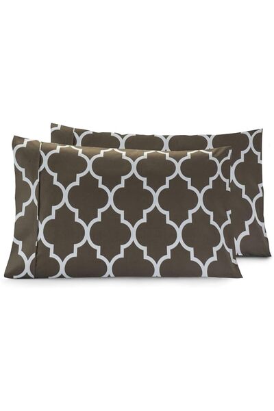 Elegant Comfort طقم أغطية وسائد فاخر فائق النعومة من قطعتين، 1500 خيط، جودة م...