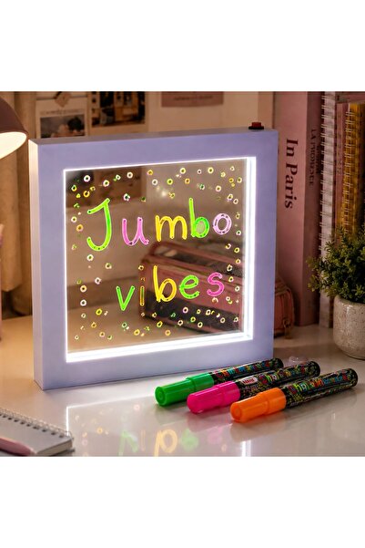 DD SHOP Tabla Neon pentru Mesaje cu 3 Markere 23x23cm - Lampi, Decoratiuni Casa