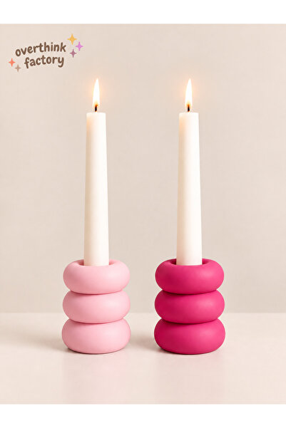 Overthink Factory Puffy Mumluk | Dekoratif Şamdan, Renkli Modern Mumluk