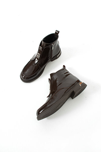 dericia shoes Lavrio Genuine Leather Patent Leather Women's Daily Boots