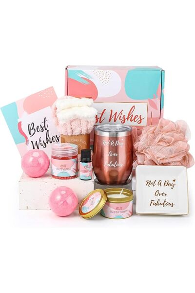 Beauenty 11PC Scented Candles & Bath Bombs Set,Gifts for Women for Birthday M...