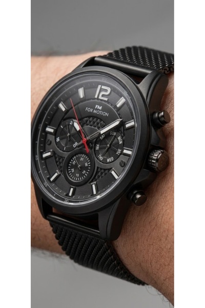 Formotion Fm.B08182.01 Steel Mesh Cord Functions Active Men's Wristwatch