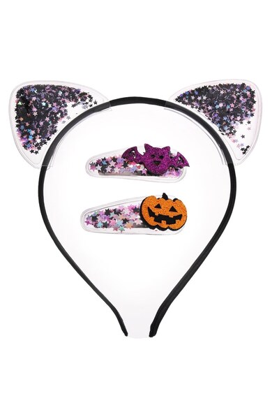 DD SHOP Set Coronita & Clama Par Dovleac Liliac de Halloween - 3 piese