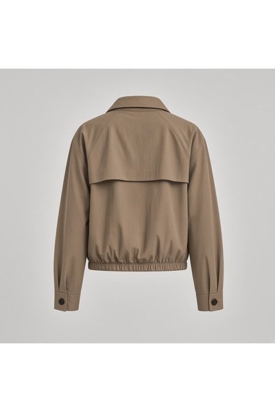 KAROL Raglan Sleeve Jacket with Robal on the Back and Padding