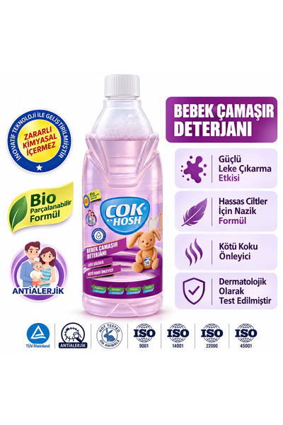 Çokhosh Antialerjik Bebek Çamaşır Deterjanı 700 Ml – Leke Çözücü & Kötü Koku ...