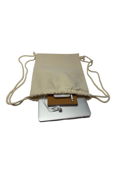 Smyrna Backpack, Drawstring Backpack, Suitable for Printing / Painting / Embroidery, 220 Gr Thick Ribs Linen