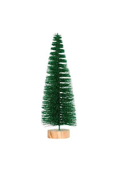 DD SHOP Brad Decorativ de Craciun Verde Glitter 24cm - Brazi Artificiali Butu...