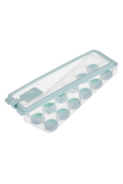 DD SHOP Cutie pentru Gheata Verde Menta cu Capac Transparent de Plastic cu 12...
