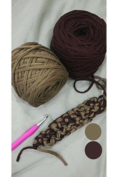 UMRA collection Penye ip 2'li set(her biri 300-400gr) Renk-Acı kahve/haki yeşil