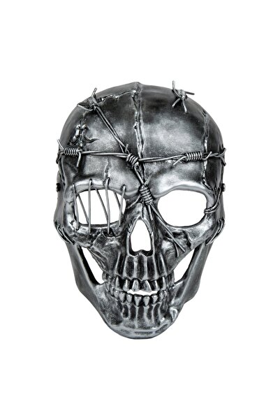 DD SHOP Masca de Halloween Craniu Argintie - Masti Deghizare, Produse Petrecere