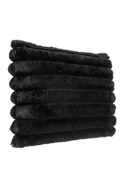 DD SHOP Perna decorativa blana neagra model reliefat canapea 55x37cm