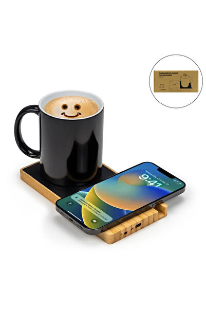 Generic Brand Eco-Friendly Wireless Charger with Mug Warmer & Phone Stand, 10W