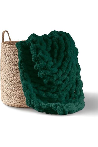 GENERAL Adyrescia Chunky Knit Blanket Throw | 100% Hand Knit with Jumbo Cheni...